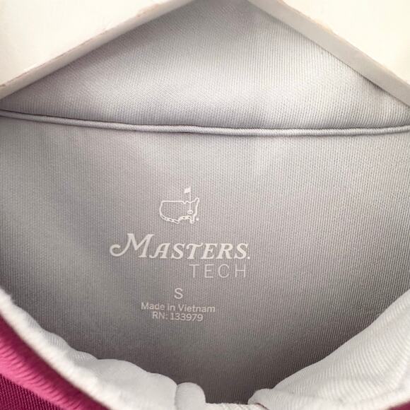 Masters Tech Purple Performance Quarter Zip Long Sleeve Pullover Small Augusta - Picture 7 of 12
